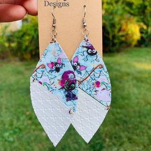 Halloween Faux leather earrings